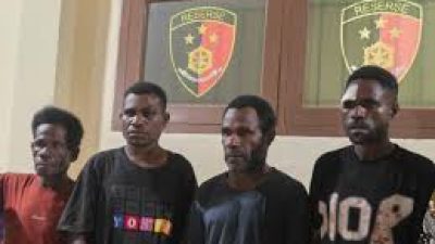 Polda PBD Tahan Empat Tersangka Pembunuhan Tambrauw